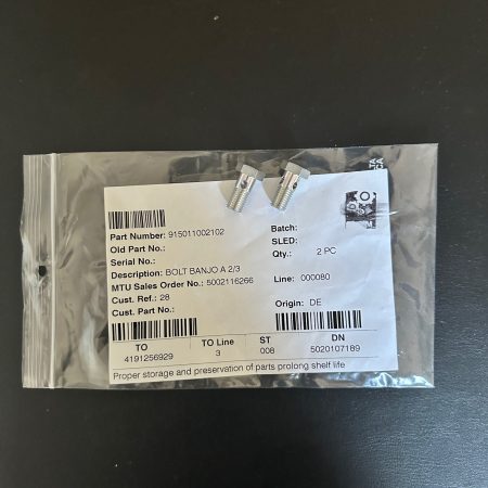 MTU 915011002102 Bolt Banjo A 2/3